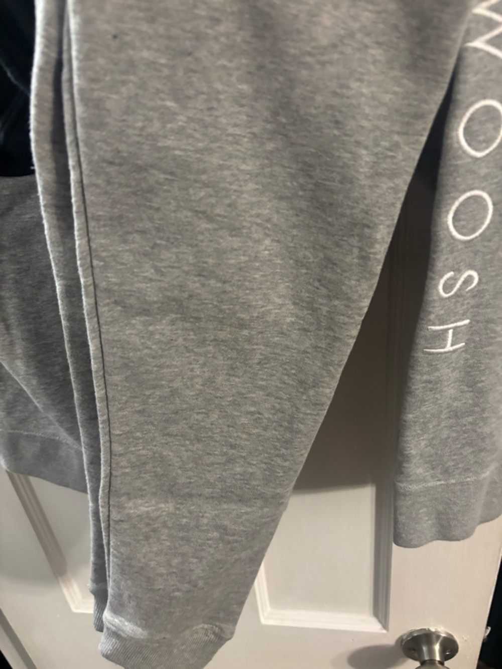 Nike Grey and Black Zip Hoodie with White Swooshes - Picture 8 of 8